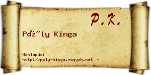 Pély Kinga névjegykártya
